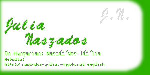 julia naszados business card